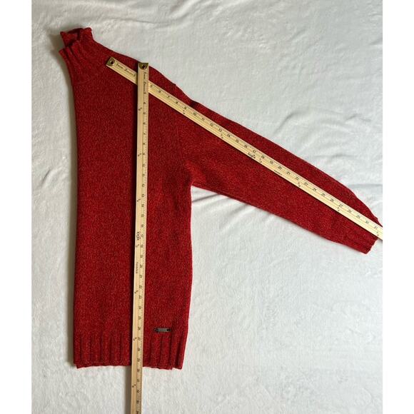 Versace Sport Men’s Wool Blend Funnel Neck Sweater Size XXL Red Marled Luxurious - Picture 7 of 8